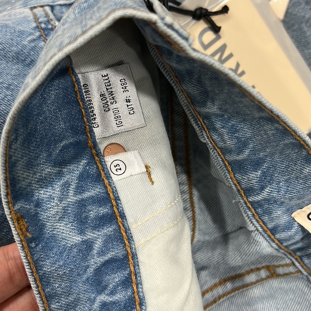 GRLFRND Chloe High Rise Pleated Wide Leg Jeans in Sawtelle Size 23 - Picture 2 of 10